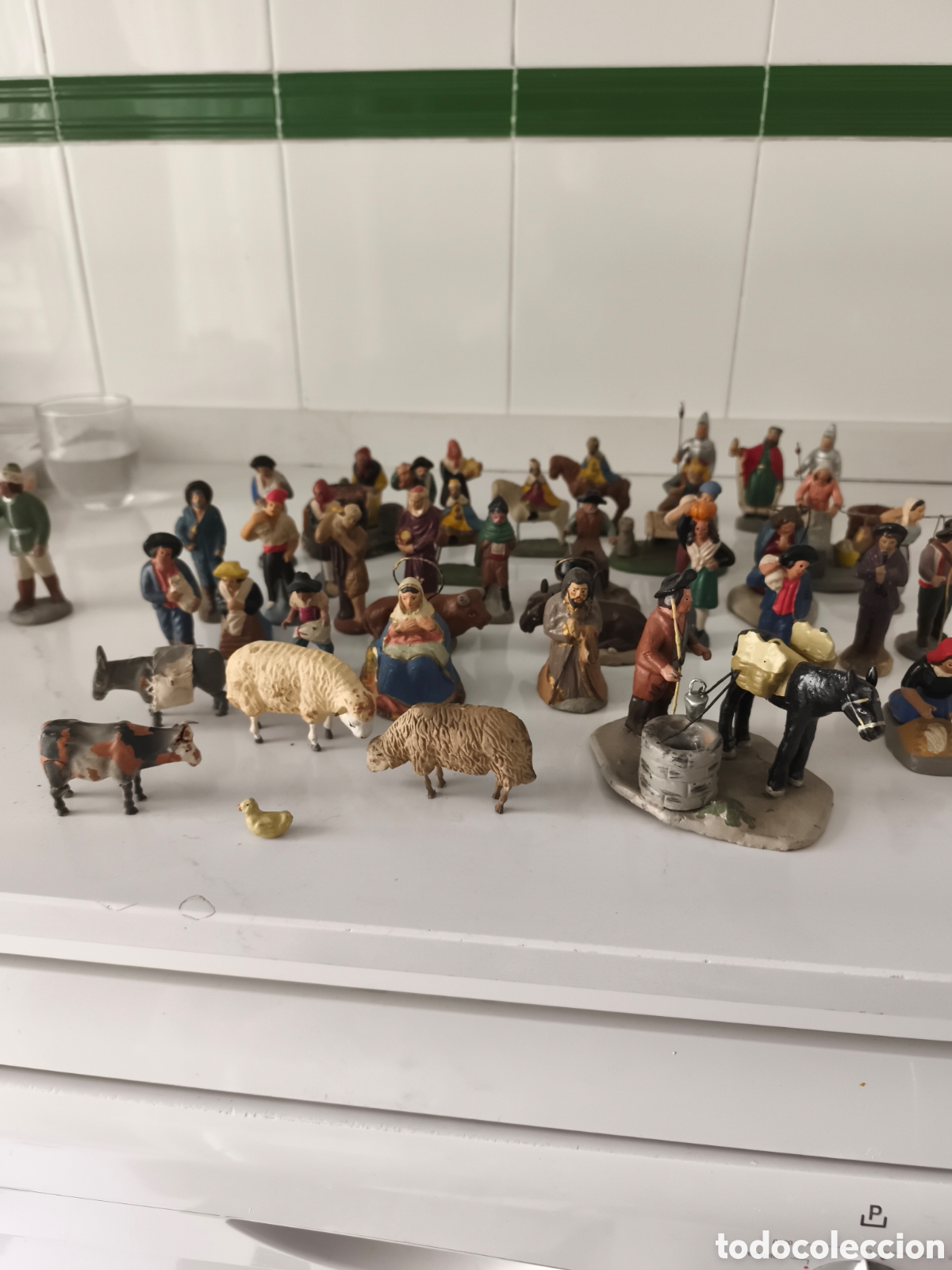 Figuras de Bel&eacute;n: Conjuntazo de Figuras Del Bel&eacute;n de barro cocido en muy buen estado