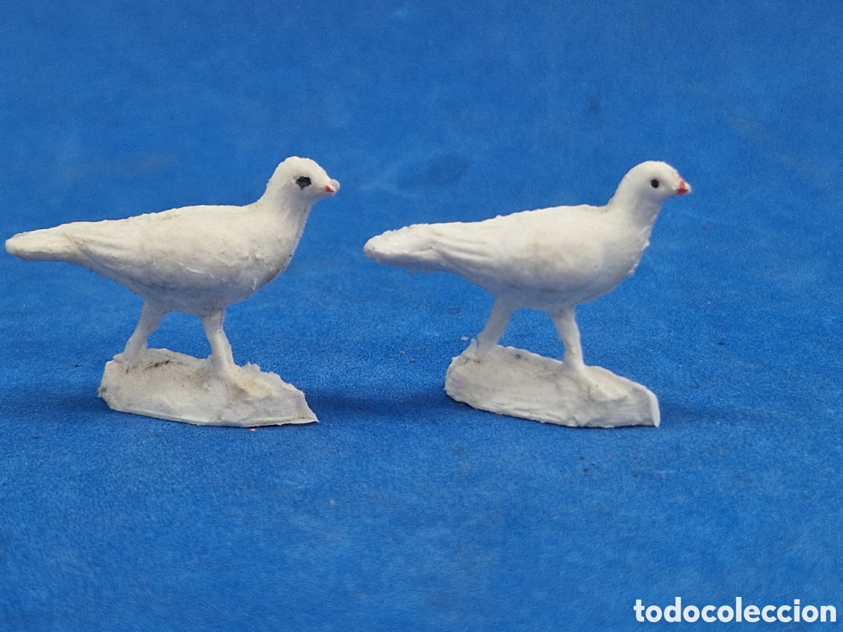 Figuras de Bel&eacute;n: Figura de belen pl&aacute;stico, 2 palomas - Foto 2