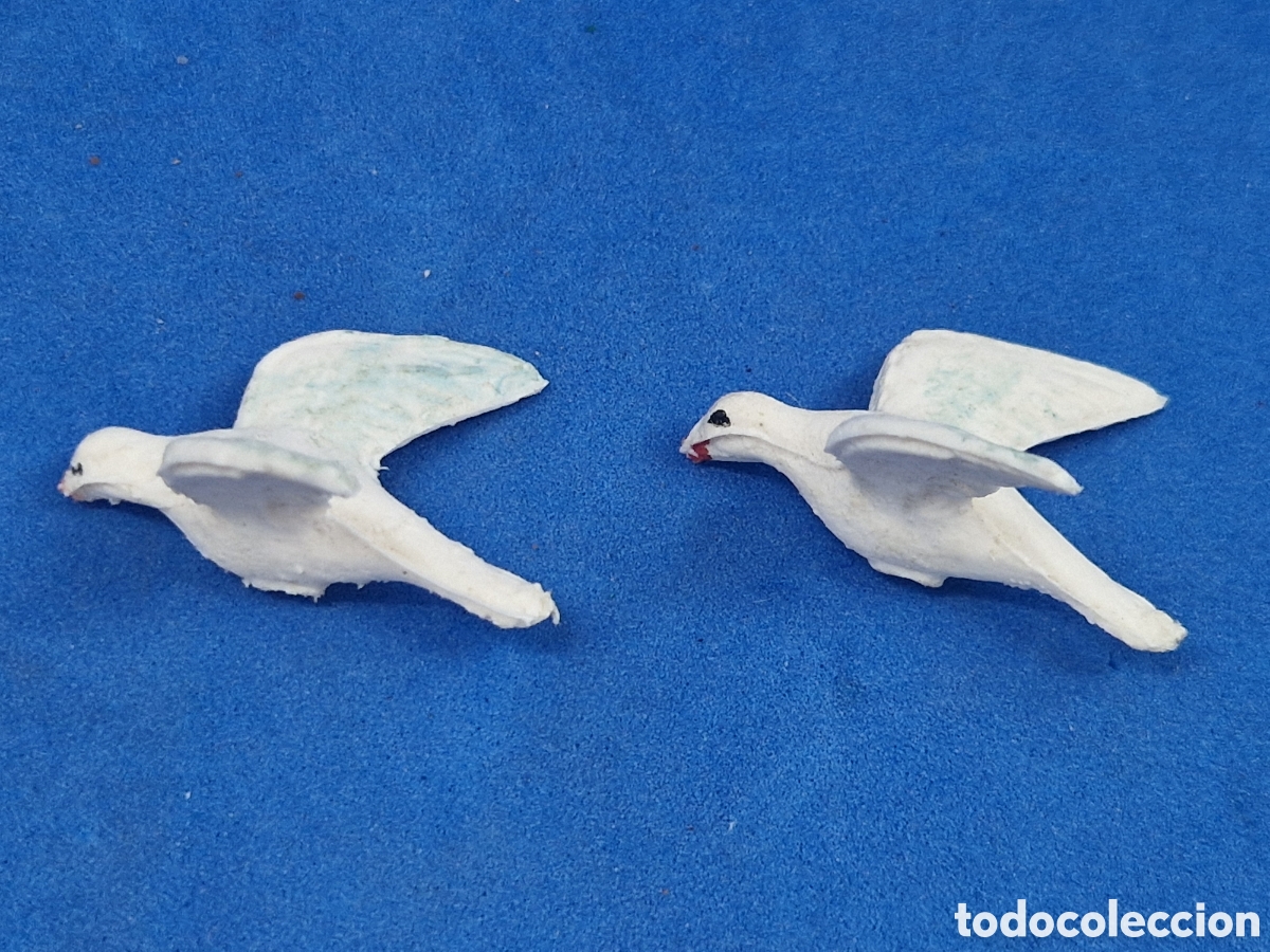 Figuras de Bel&eacute;n: Figura de belen pl&aacute;stico, 2 palomas