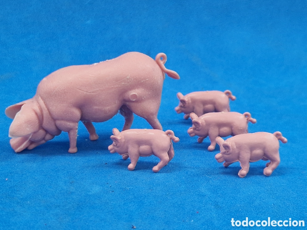 Figuras de Bel&eacute;n: Cerday 4 cr&iacute;as, figura de belen pl&aacute;stico
