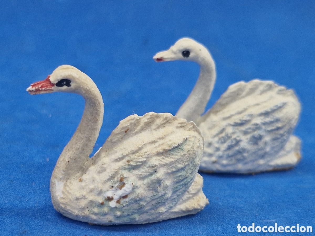 Figuras de Bel&eacute;n: Figura de belen pl&aacute;stico, 2 cisnes