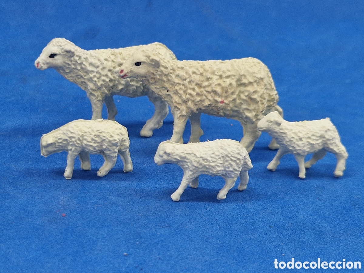 Figuras de Bel&eacute;n: Borregos , figura de belen pl&aacute;stico