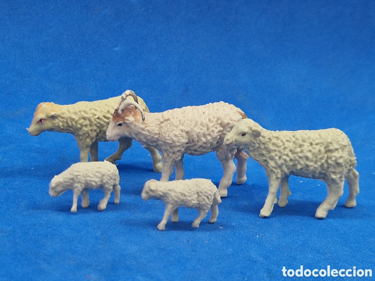 Figuras de Bel&eacute;n: Borregos ,figura de belen pl&aacute;stico