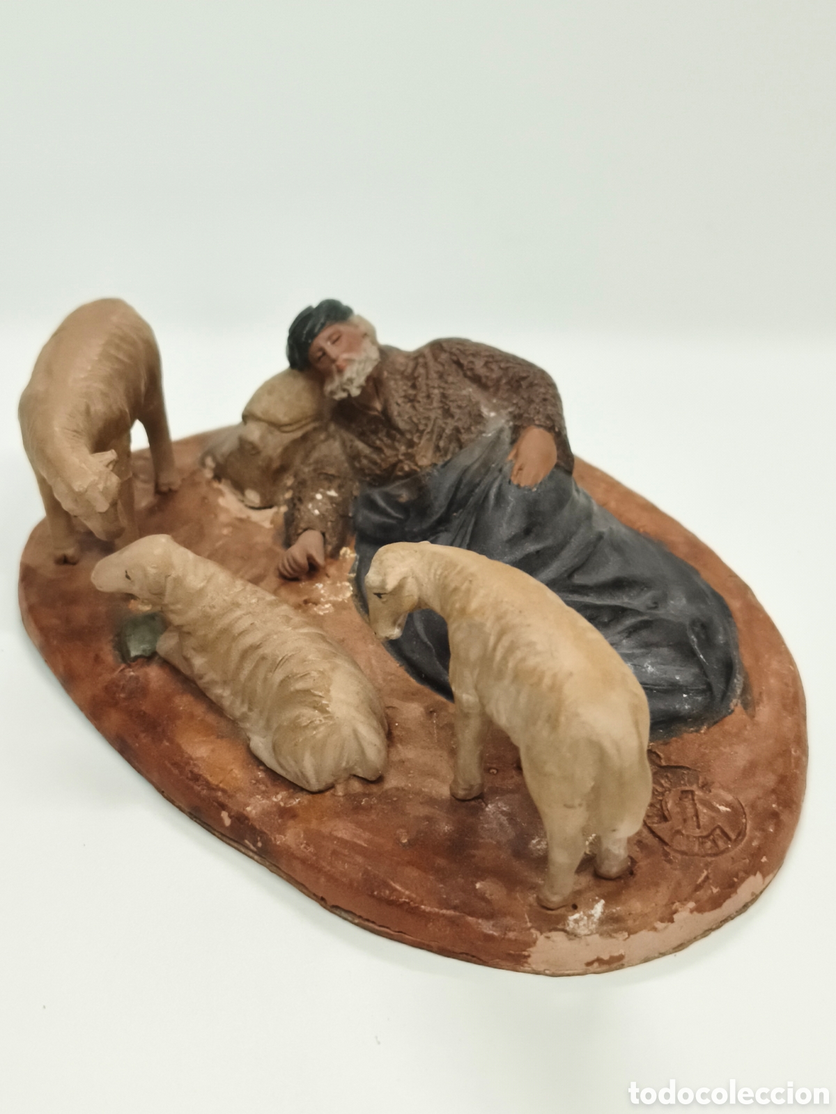 Figuras de Bel&eacute;n: Conjunto bel&eacute;n El&iacute;as Mart&iacute;nez Murcia terracota