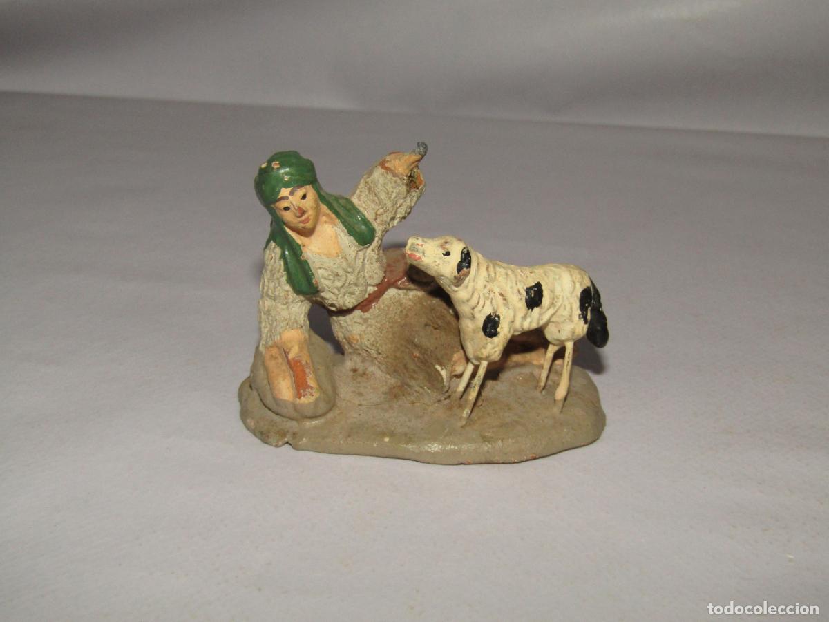 Figuras de Bel&eacute;n: Antigua Figura de Bel&eacute;n de Calidad en Barro Cocido Terracota