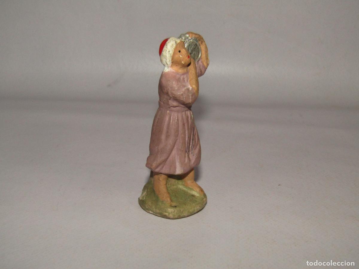 Figuras de Bel&eacute;n: Antigua Figura de Bel&eacute;n en Barro Cocido Terracota