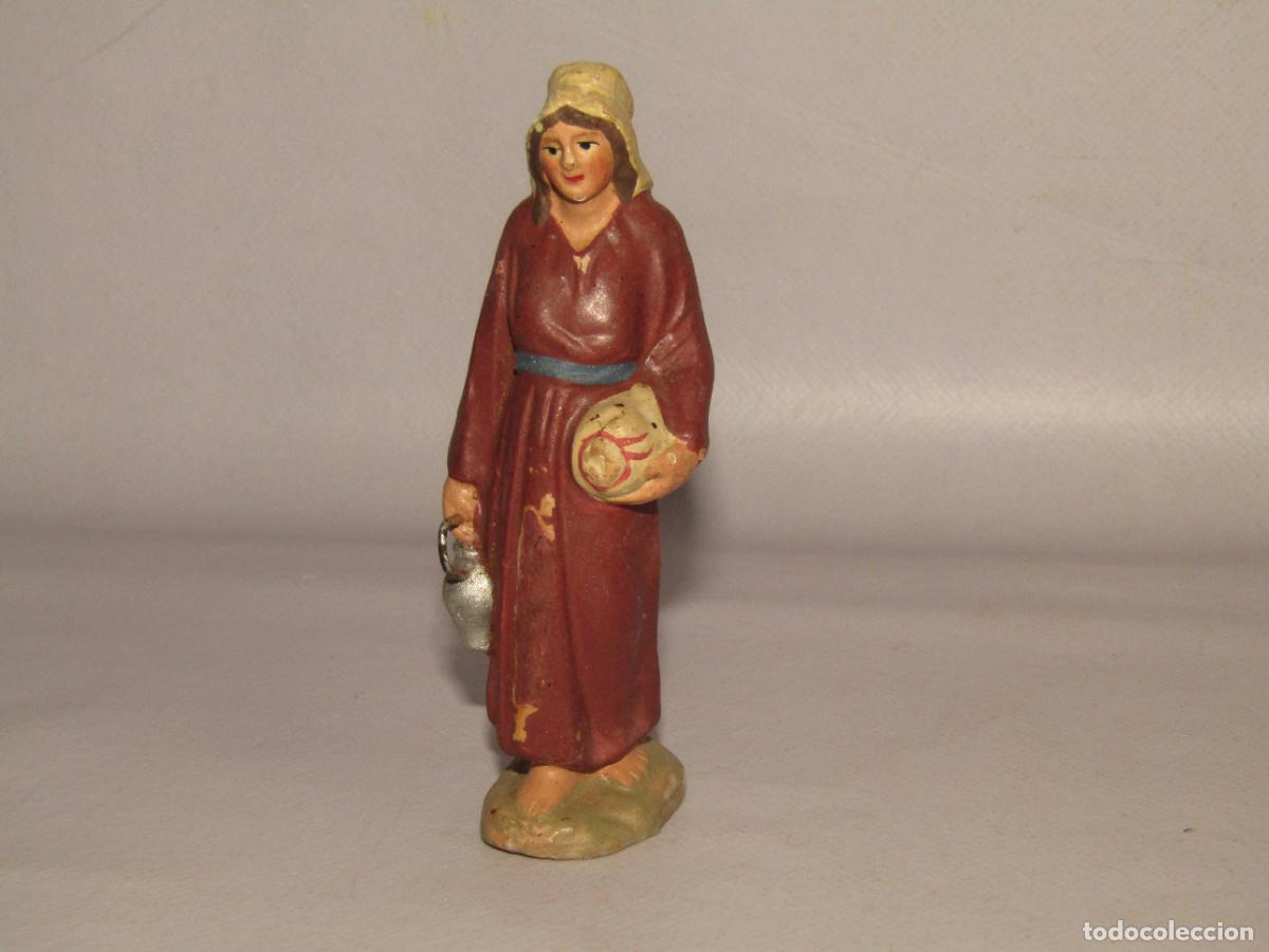 Figuras de Bel&eacute;n: Antigua Figura de Bel&eacute;n de Calidad en Barro Cocido Terracota