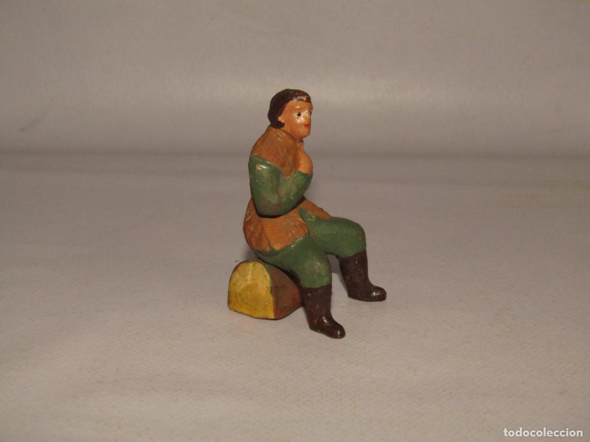 Figuras de Bel&eacute;n: Antigua Figura de Bel&eacute;n de Calidad en Barro Cocido Terracota