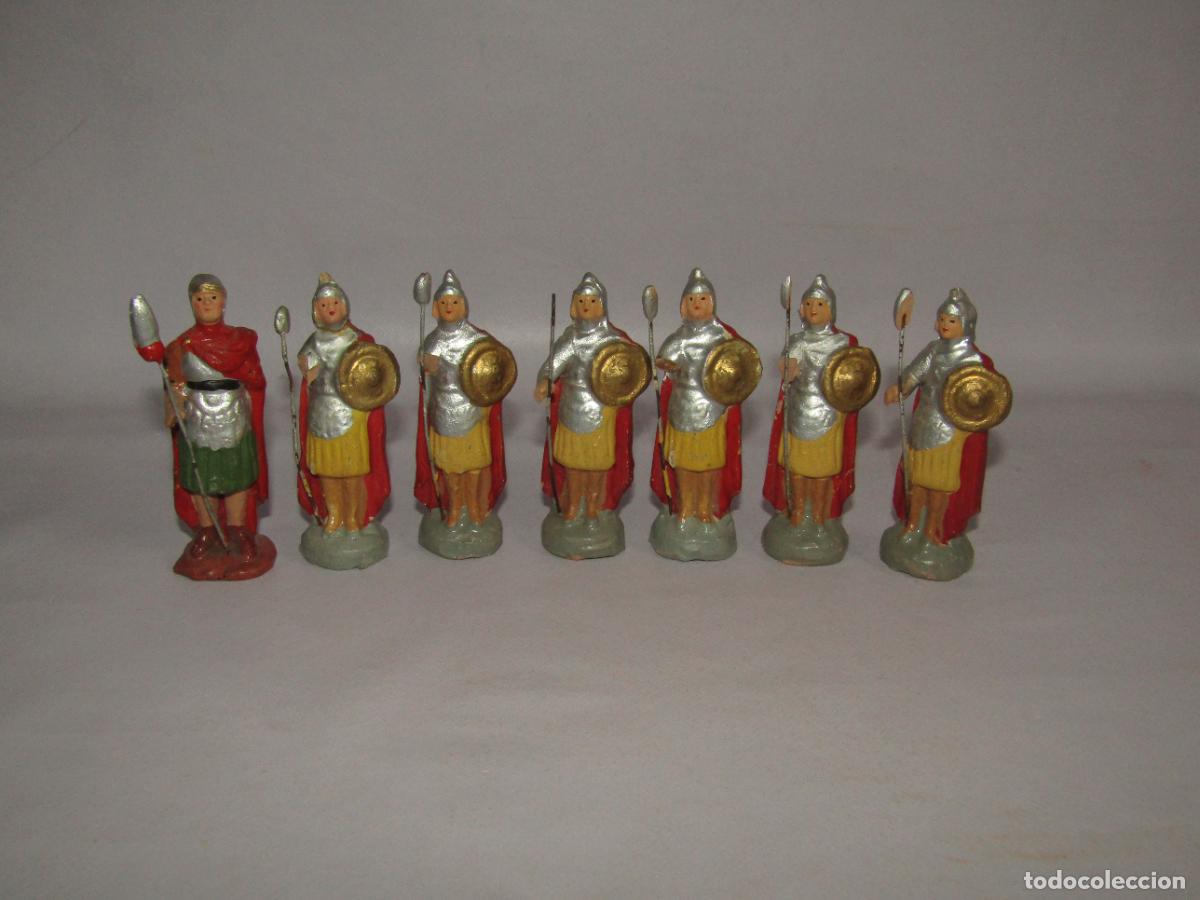 Figuras de Bel&eacute;n: Antiguas Figuras de Bel&eacute;n GUARDIA DE HERODES en Barro Cocido Terracota y Metal