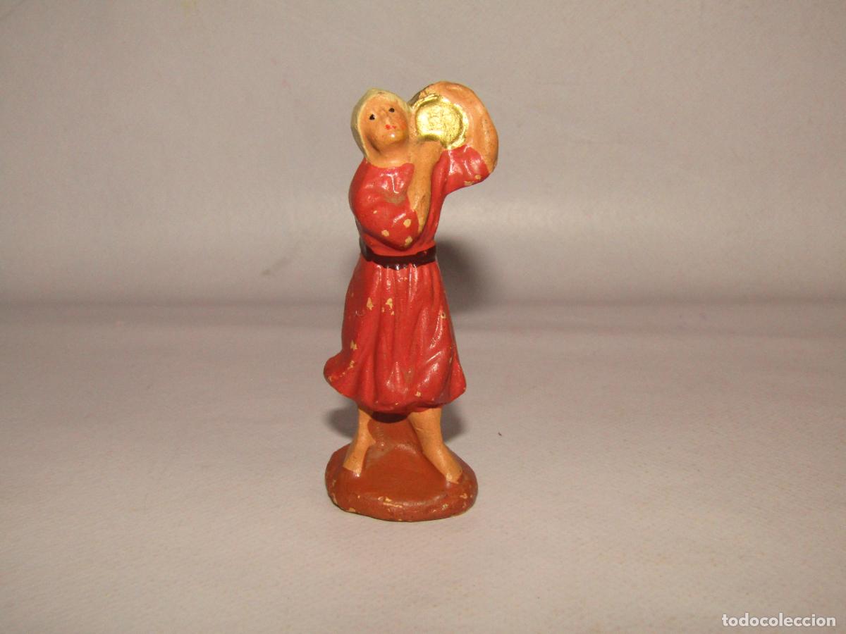 Figuras de Bel&eacute;n: Antigua Figura de Bel&eacute;n en Barro Cocido Terracota