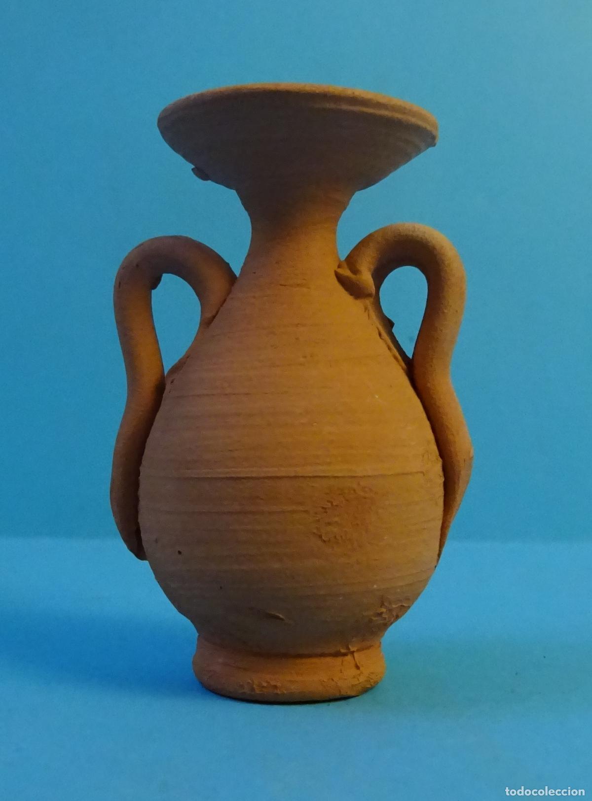 Figuras de Bel&eacute;n: MINIATURA. JARR&Oacute;N &Aacute;NFORA DE TERRACOTA SIN BARNIZAR. ALTURA 5,5 CM