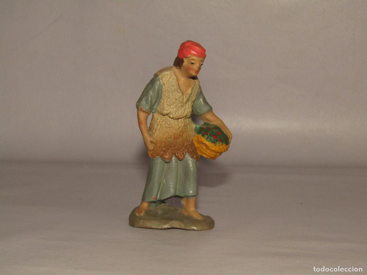 Figuras de Bel&eacute;n: Antigua Figura de Bel&eacute;n de Calidad en Barro Cocido Terracota