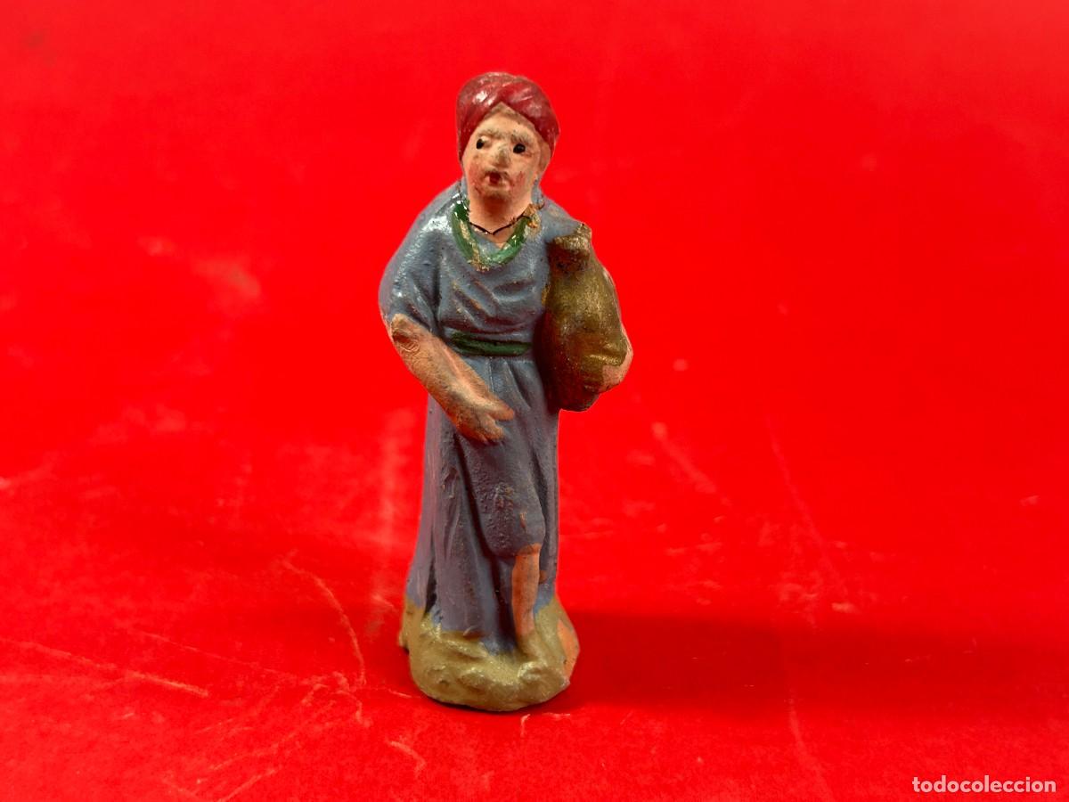 Figuras de Bel&eacute;n: FIGURAS DE BELEN PASTOR CON ALFORJA - BARRO COCIDO TERRACOTA - MURCIA