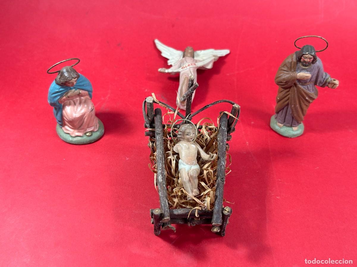 Figuras de Bel&eacute;n: FIGURAS DE BELEN PESEBRE VIRGEN MARIA SAN JOSE Y NI&Ntilde;O JESUS - BARRO COCIDO TERRACOTA - MURCIA