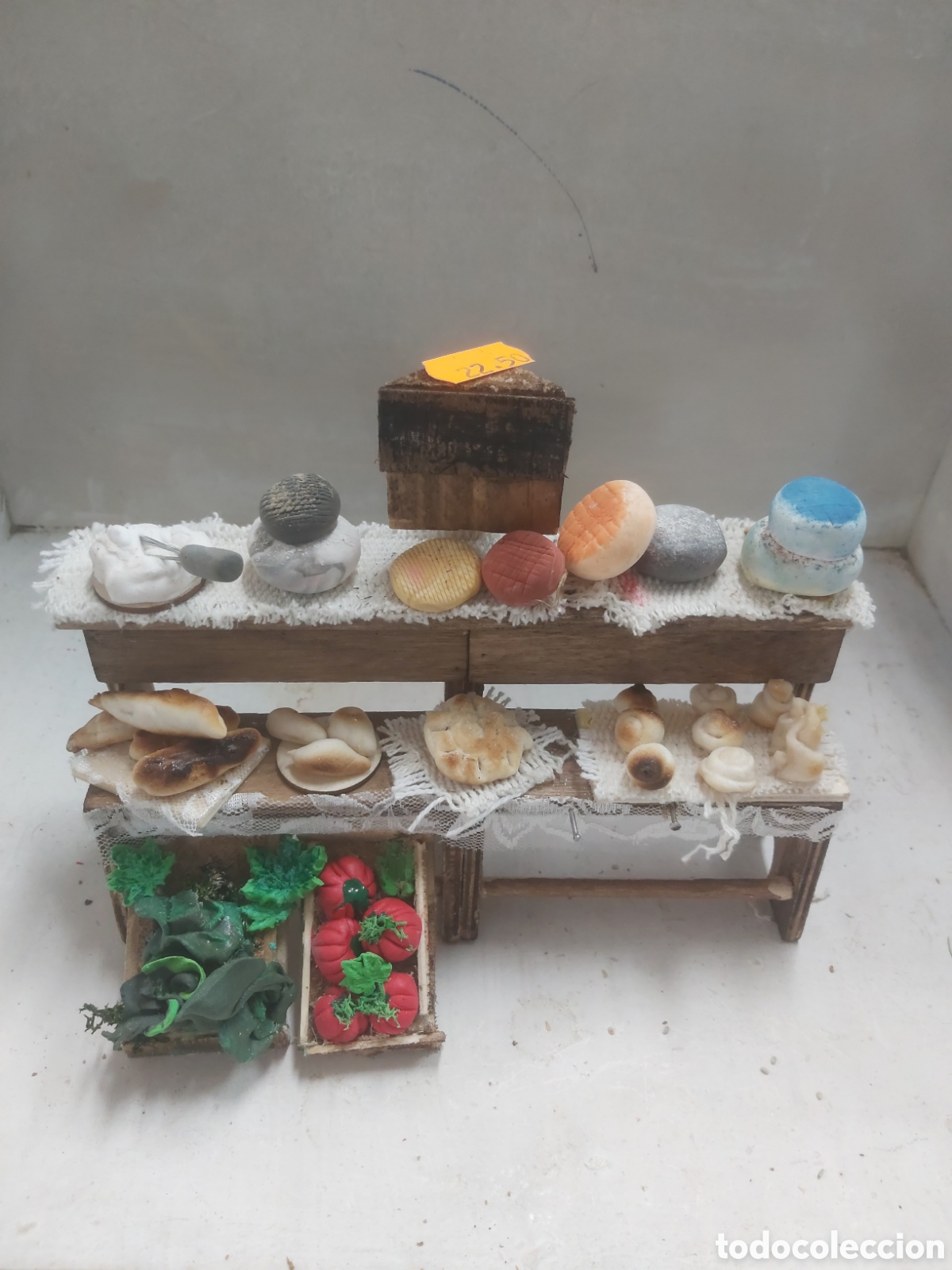 Figuras de Bel&eacute;n: Belenes tienda de quesos pan y verdura.