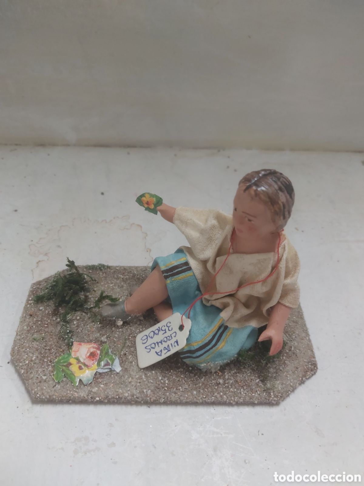 Figuras de Bel&eacute;n: Belenes ni&ntilde;a jugando cromos