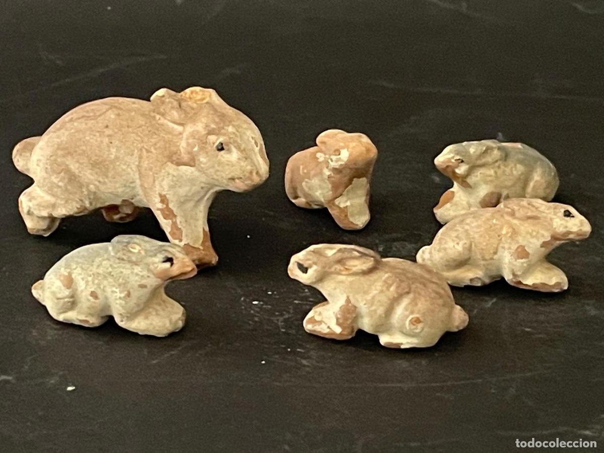 Figuras de Bel&eacute;n: LOTE DE CONEJOS PARA PESSEBRE O BELEN EN BARRO O TERRACOTA