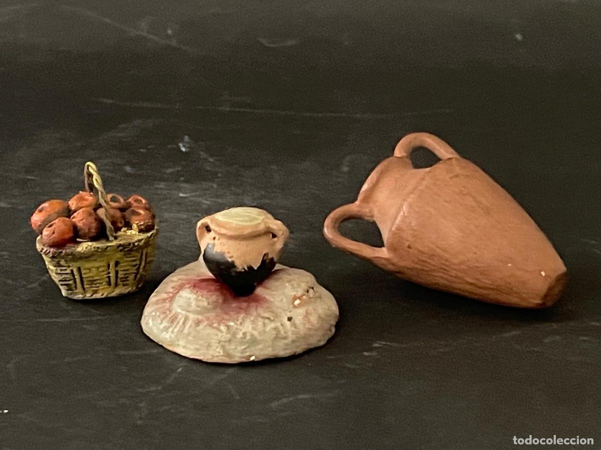 Figuras de Bel&eacute;n: COMPLEMENTOS (OLLA AL FUEGO - VASIJA - CESTA FRUTAS) PARA PESSEBRE O BELEN EN BARRO O TERRACOTA