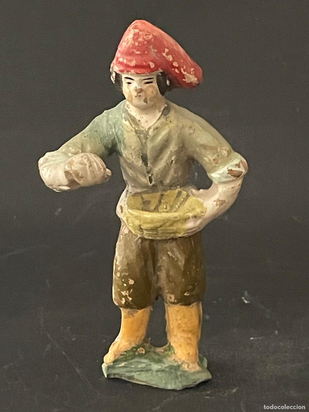 Figuras de Bel&eacute;n: FIGURA DE BELEN O PESSEBRE EN BARRO O TERRACOTA - PERSONAJE POPULAR CON BARRETINA