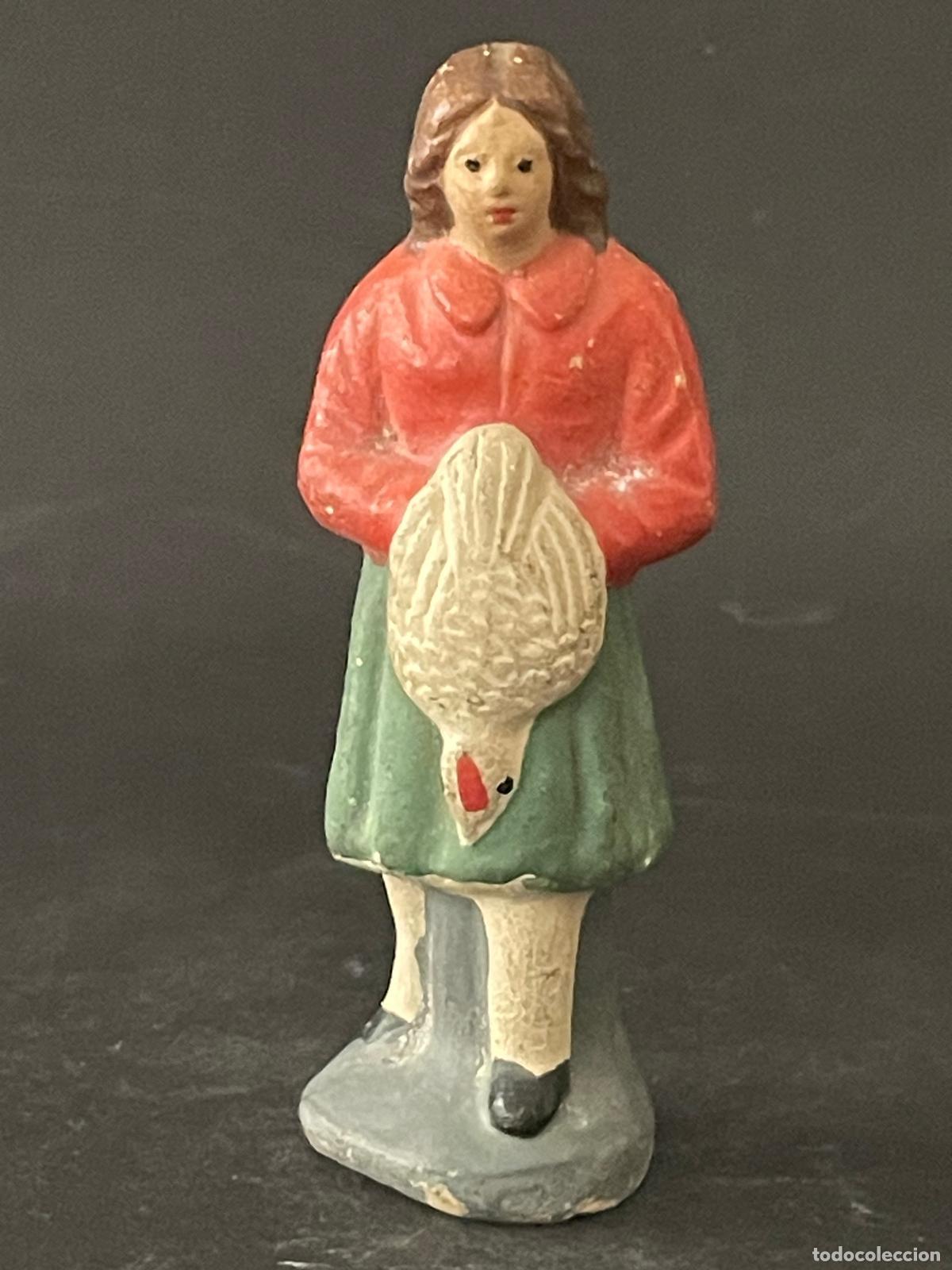 Figuras de Bel&eacute;n: FIGURA DE BELEN O PESSEBRE EN BARRO O TERRACOTA - MUJER CON GALLINA