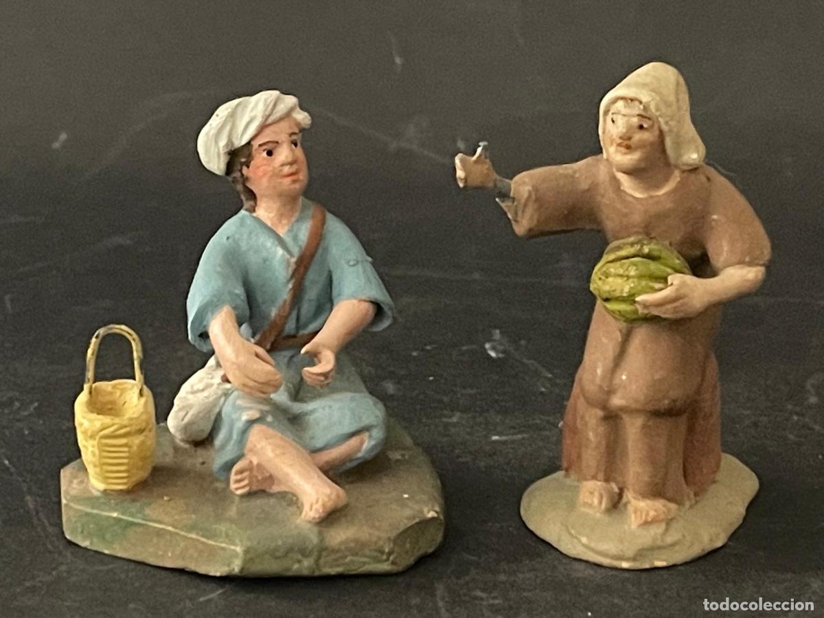 Figuren f&uuml;r Weihnachtskrippen: LOTE DE FIGURAS DE BELEN O PESSEBRE EN BARRO O TERRACOTA - PERSONAJES