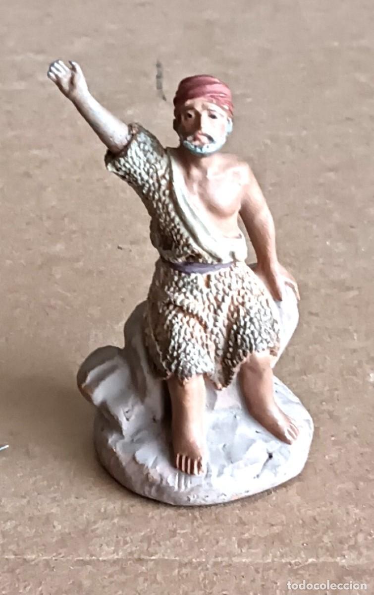 Figuras de Bel&eacute;n: Figura el barro Pastor de la Anunciaci&oacute;n para Bel&eacute;n - 8 x 4 cm.