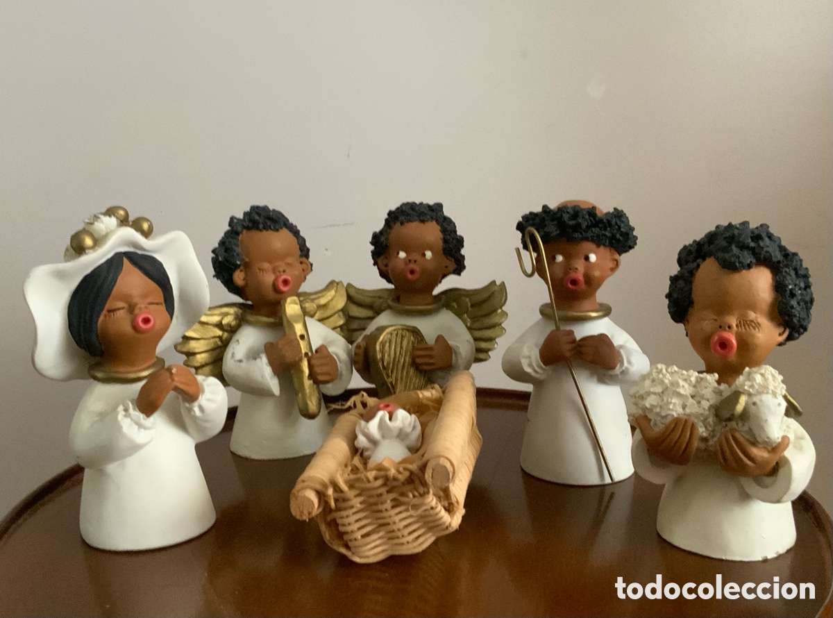 Figuras de Bel&eacute;n: BELEN HECHO EN BRASIL A&Ntilde;OS 90 6 PIEZAS