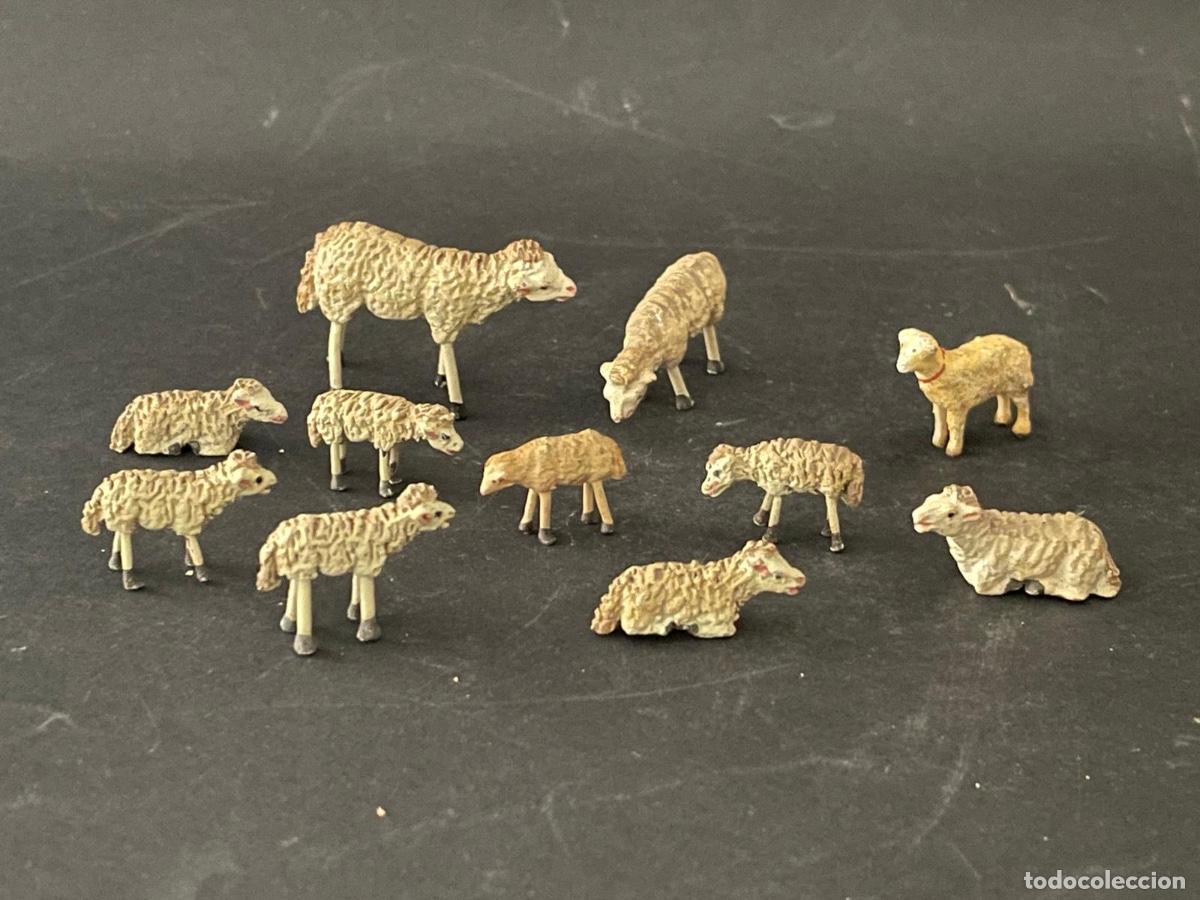 Figuras de Bel&eacute;n: BELEN O PESSEBRE EN BARRO O TERRACOTA - CORDEROS Y PERRO