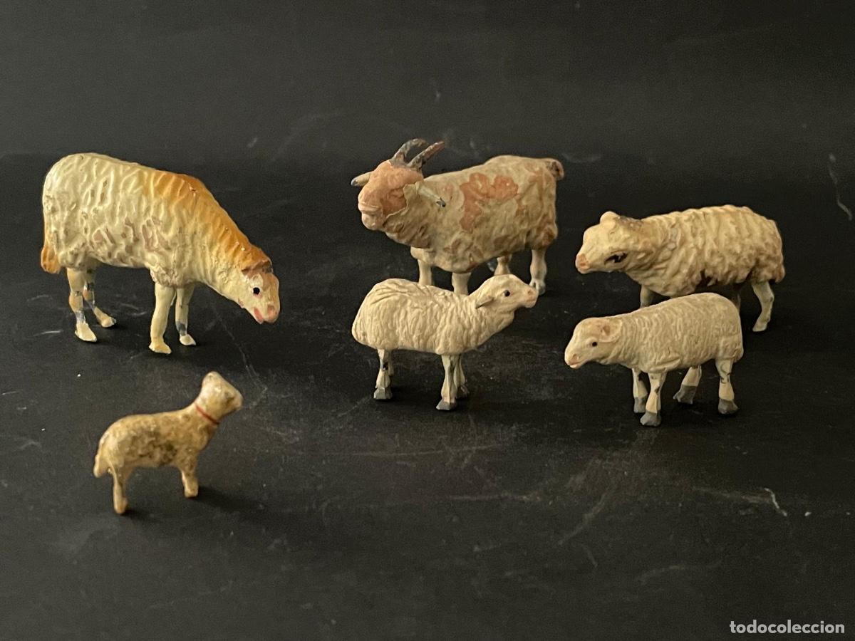 Figuras de Bel&eacute;n: BELEN O PESSEBRE EN BARRO O TERRACOTA - OVEJAS - CABRA Y PERRO