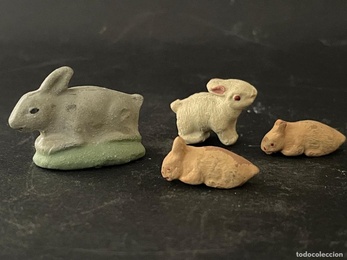 Figuras de Bel&eacute;n: BELEN O PESSEBRE EN BARRO O TERRACOTA - CONEJOS (ANIMALES)