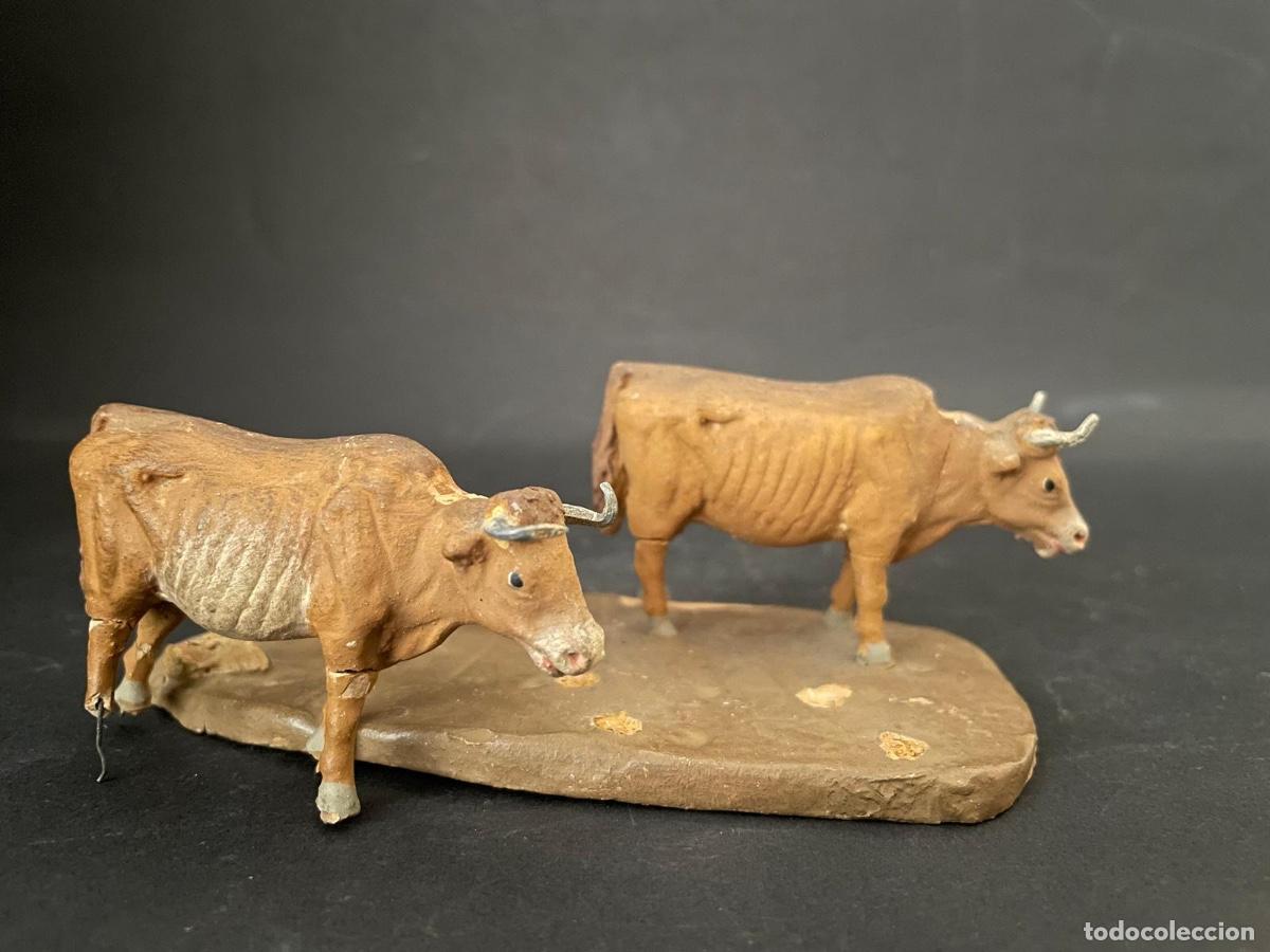 Figuras de Bel&eacute;n: BELEN O PESSEBRE EN BARRO O TERRACOTA - PAREJA DE BUEYES