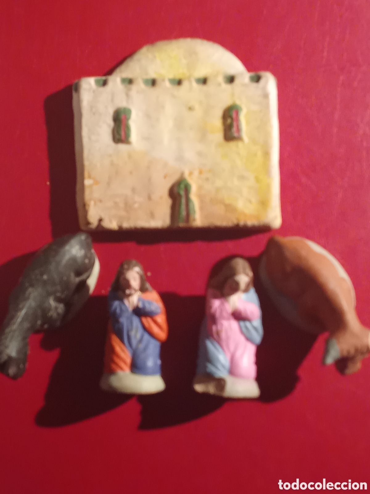 Figuras de Bel&eacute;n: Nacimiento de Belen (falta ni&ntilde;o Jesus) ,a&ntilde;os 40 ,JMJ