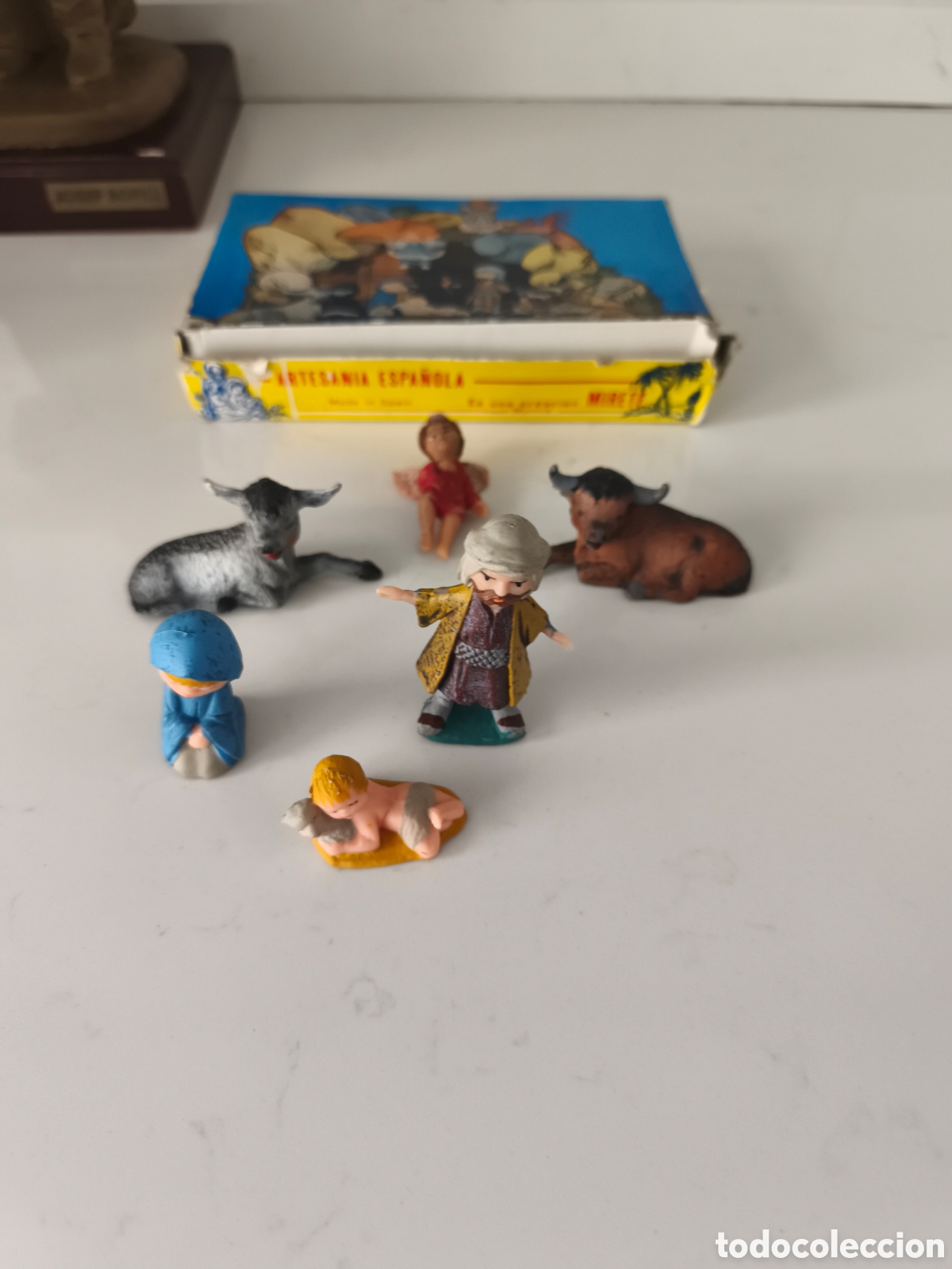 Figuras de Bel&eacute;n: Antiguo Bel&eacute;n de PVC de Mirete en su caja en buen estado
