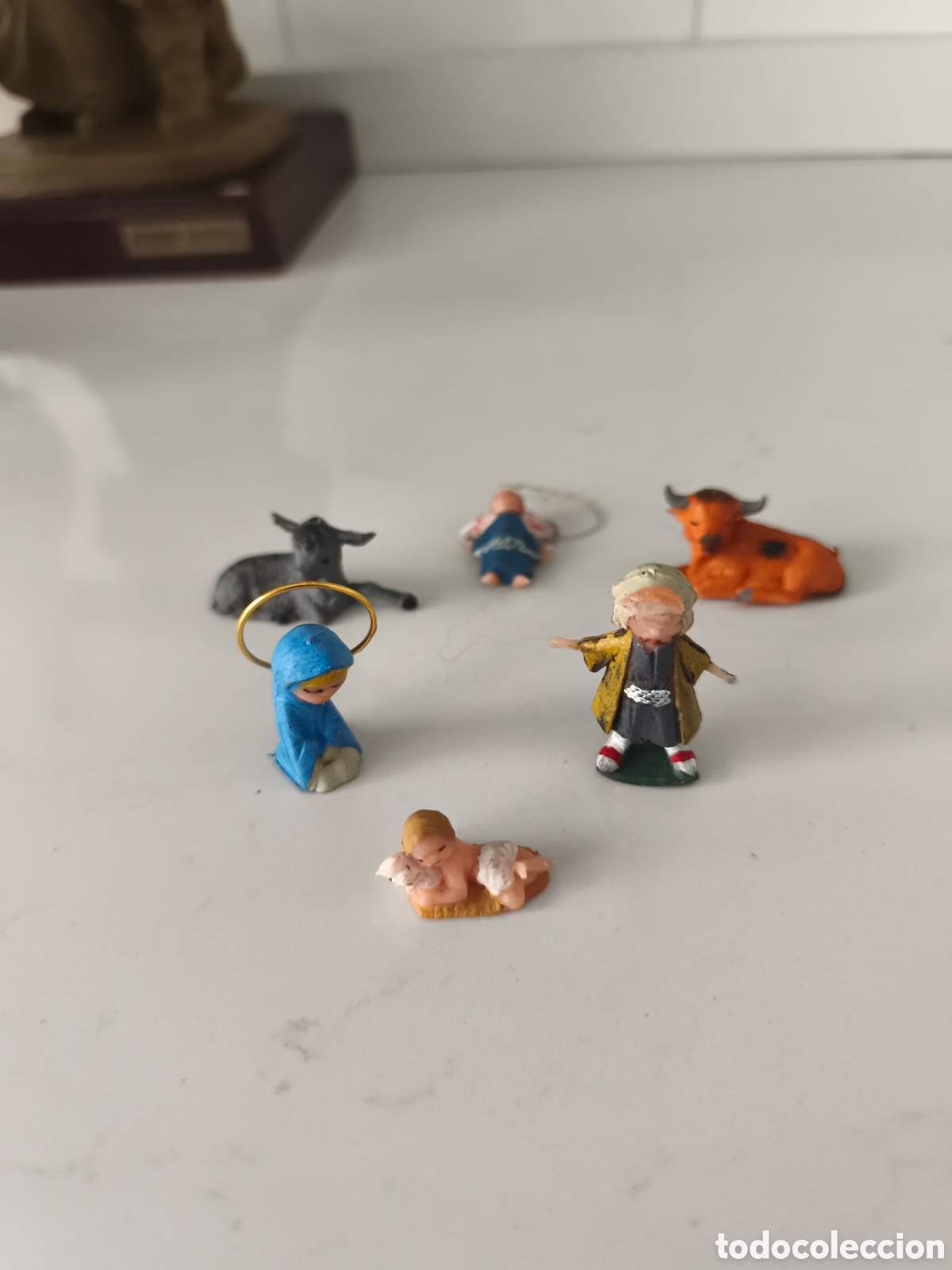 Figuras de Bel&eacute;n: Antiguo Bel&eacute;n de PVC de Mirete miniatura en buen estado