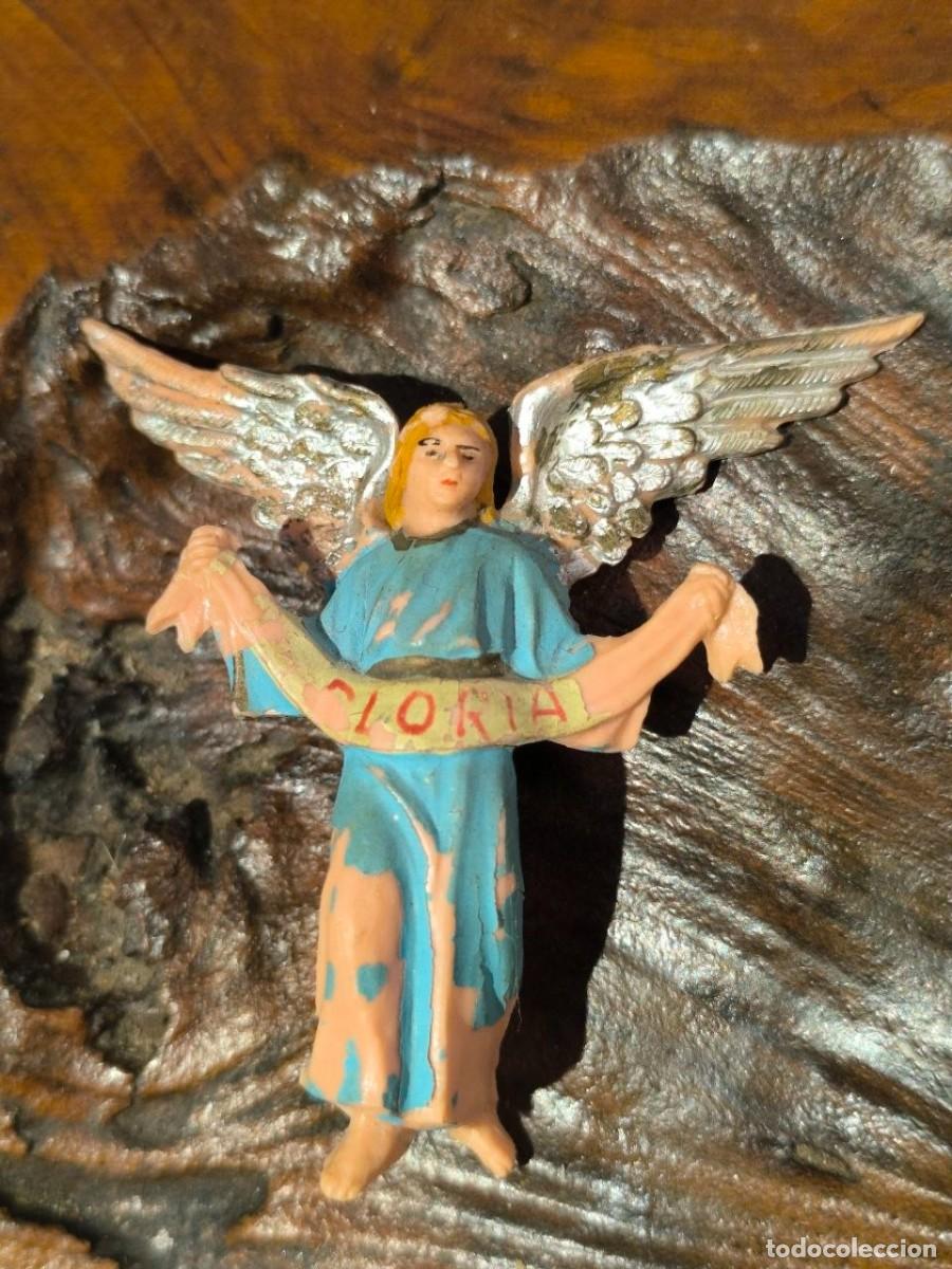Figuras de Bel&eacute;n: ANGEL DEL PORTAL DE BELEN PLASTICO PRIMITIVO 7,5X7,5 CM BELENES