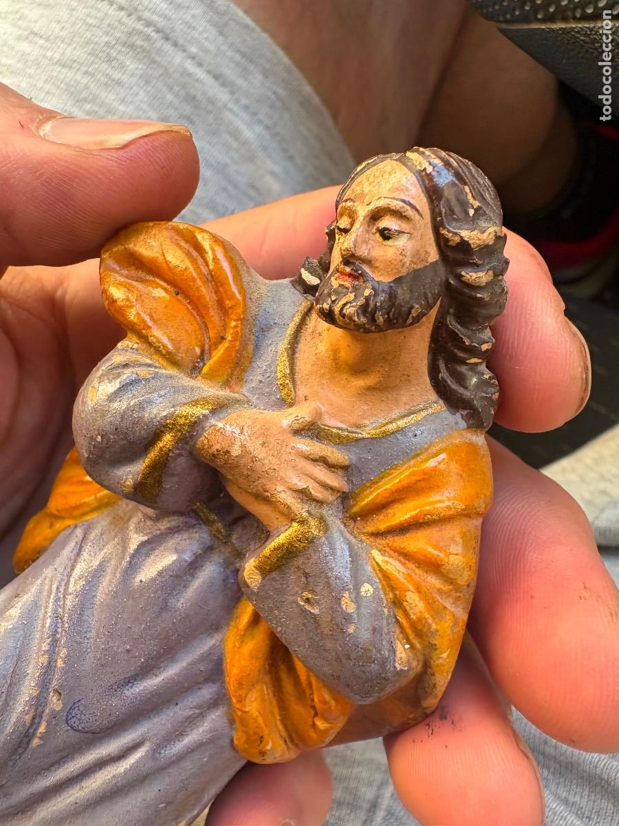Figuras de Bel&eacute;n: Preciosa figura de belen pesebre en barro talleres Vic barcelona Olot