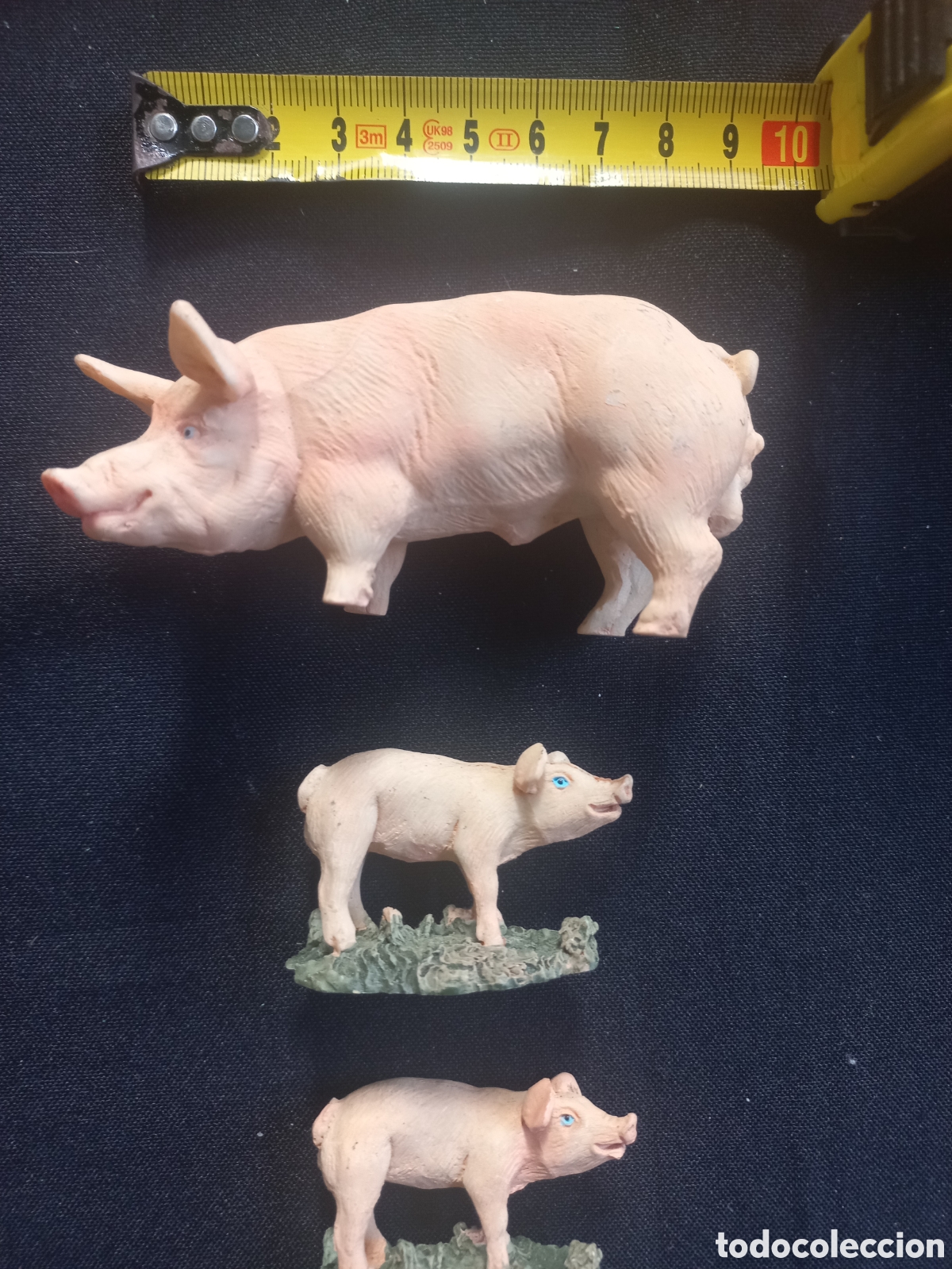 Figuras de Bel&eacute;n: Lote de 3 figuras de cerdos de granja &ndash; Cerda y 2 cerditos &ndash; Bel&eacute;n, maqueta o colecci&oacute;n