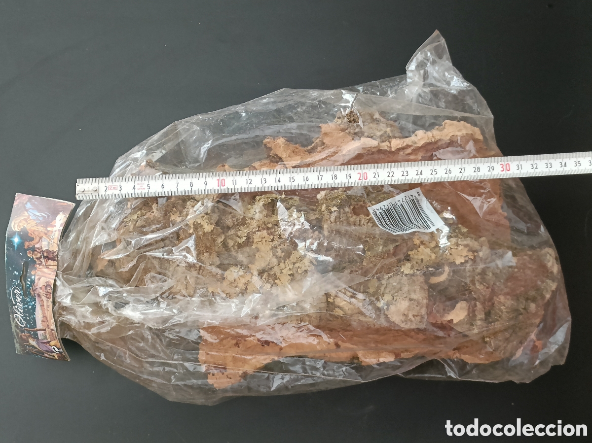 Figuras de Bel&eacute;n: Bolsa de troncos corcho Oliver terrario portal bel&eacute;n navidad