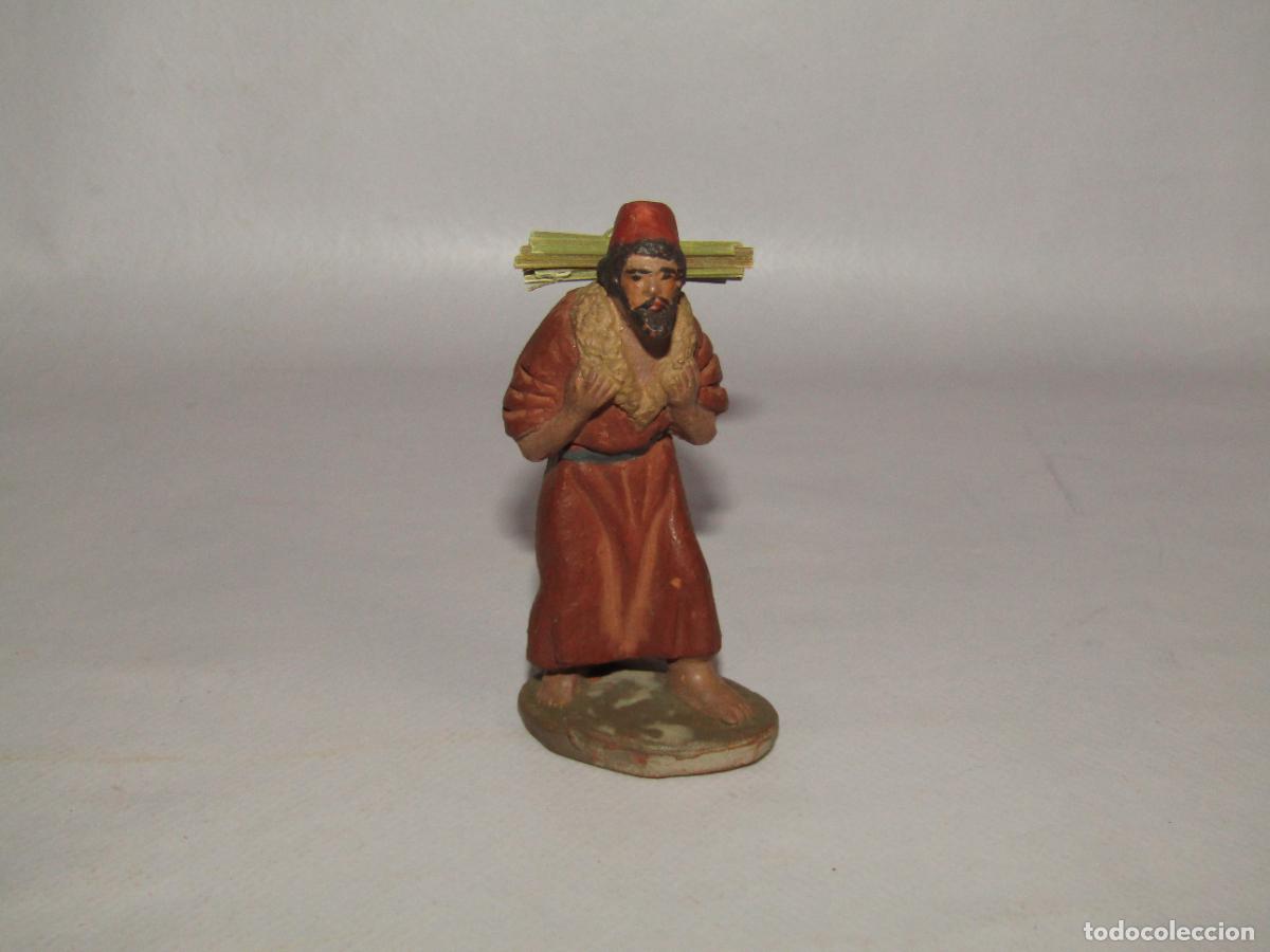 Figuras de Bel&eacute;n: Antigua Figura de Bel&eacute;n de Calidad en Terracota Barro Cocido Rojo