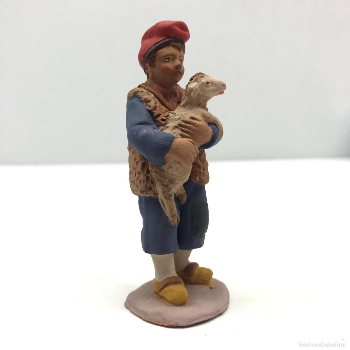 Figuras de Bel&eacute;n: FIGURA DE BEL&Eacute;N - PESSEBRE - HERMANOS CASTELLS BARCELONA - TERRACOTA - PASTOR - 80 MM / 280