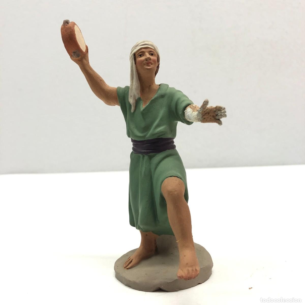 Figuras de Bel&eacute;n: FIGURA DE BEL&Eacute;N - PESSEBRE - HERMANOS CASTELLS BARCELONA - TERRACOTA - PASTOR CON PANDERETA / 300