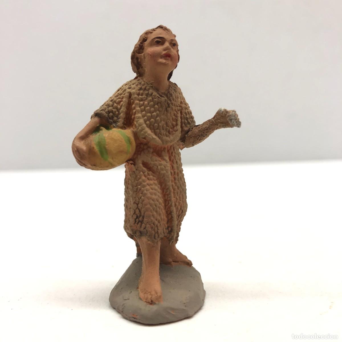 Figuras de Bel&eacute;n: FIGURA DE BEL&Eacute;N - PESSEBRE - HERMANOS CASTELLS BARCELONA - TERRACOTA - NI&Ntilde;O PASTOR - 60 MM / 302