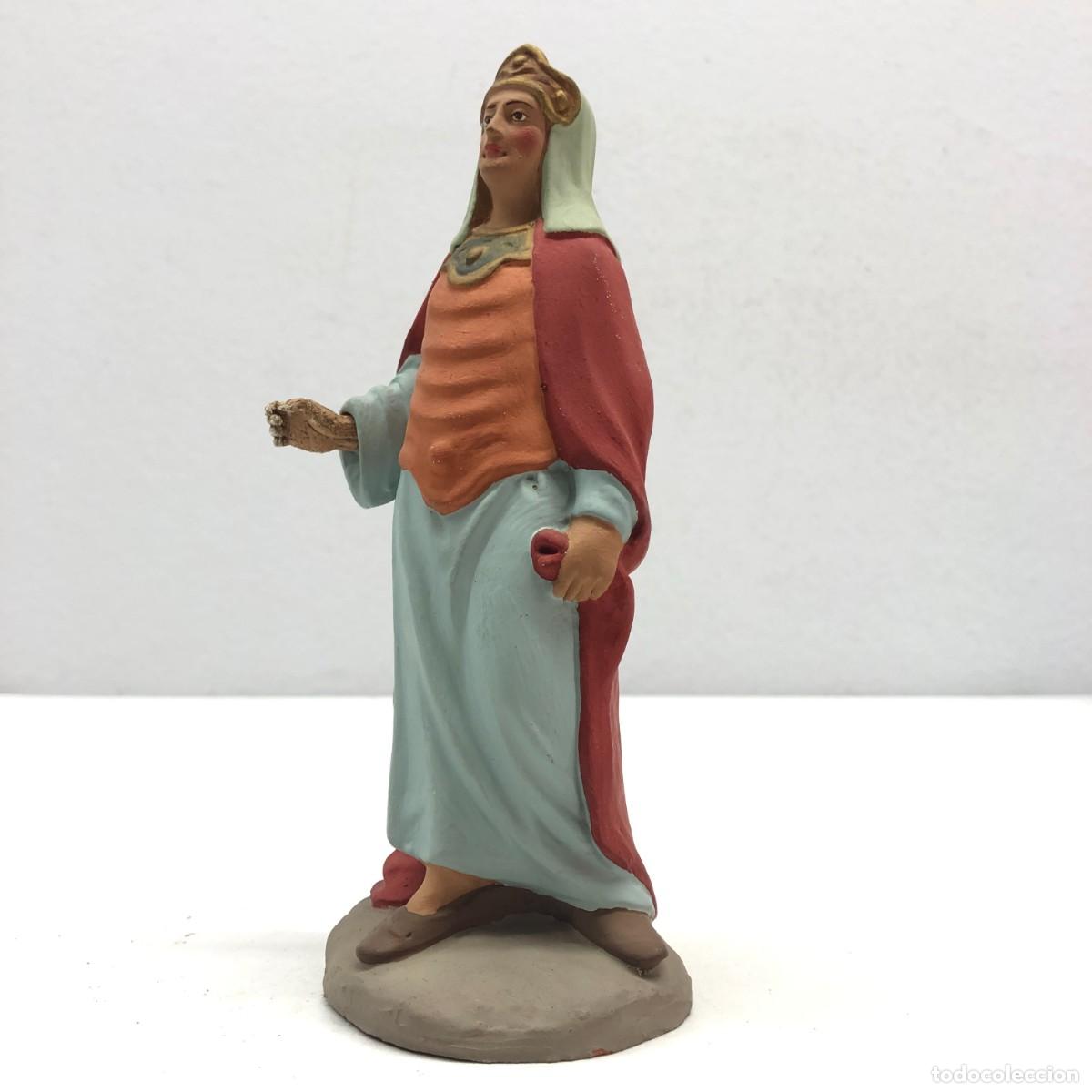 Figuras de Bel&eacute;n: FIGURA DE BEL&Eacute;N - PESSEBRE - HERMANOS CASTELLS BARCELONA -TERRACOTA - SANTA ISABEL - 170 MM / 312