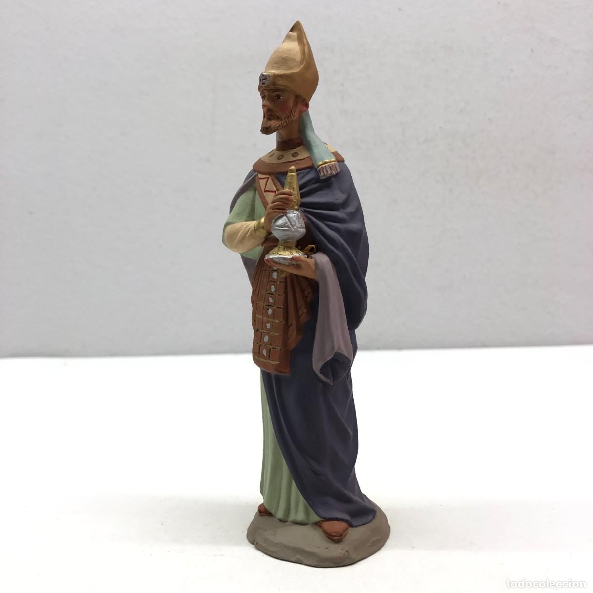 Figuras de Bel&eacute;n: FIGURA DE BEL&Eacute;N - PESSEBRE - HERMANOS CASTELLS BARCELONA - TERRACOTA - REY MAGO - 190 MM / 320