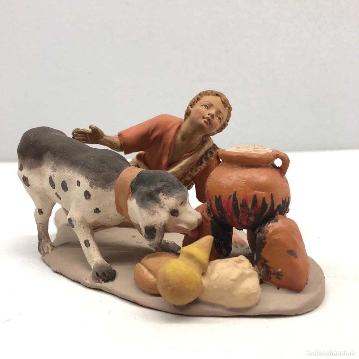 Figuras de Bel&eacute;n: FIGURA DE BEL&Eacute;N - PESSEBRE - HERMANOS CASTELLS BARCELONA - TERRACOTA - PASTOR CON PERRO / 336