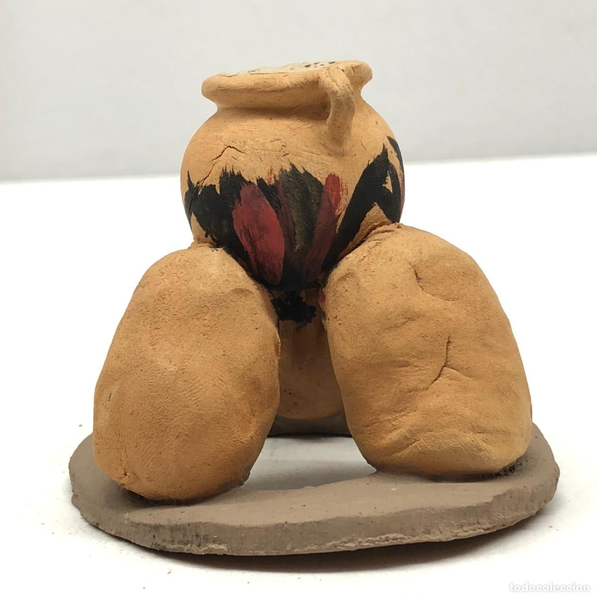 Figuras de Bel&eacute;n: FIGURA DE BEL&Eacute;N - PESSEBRE - HERMANOS CASTELLS BARCELONA - TERRACOTA - HOGUERA - 70 MM / 347