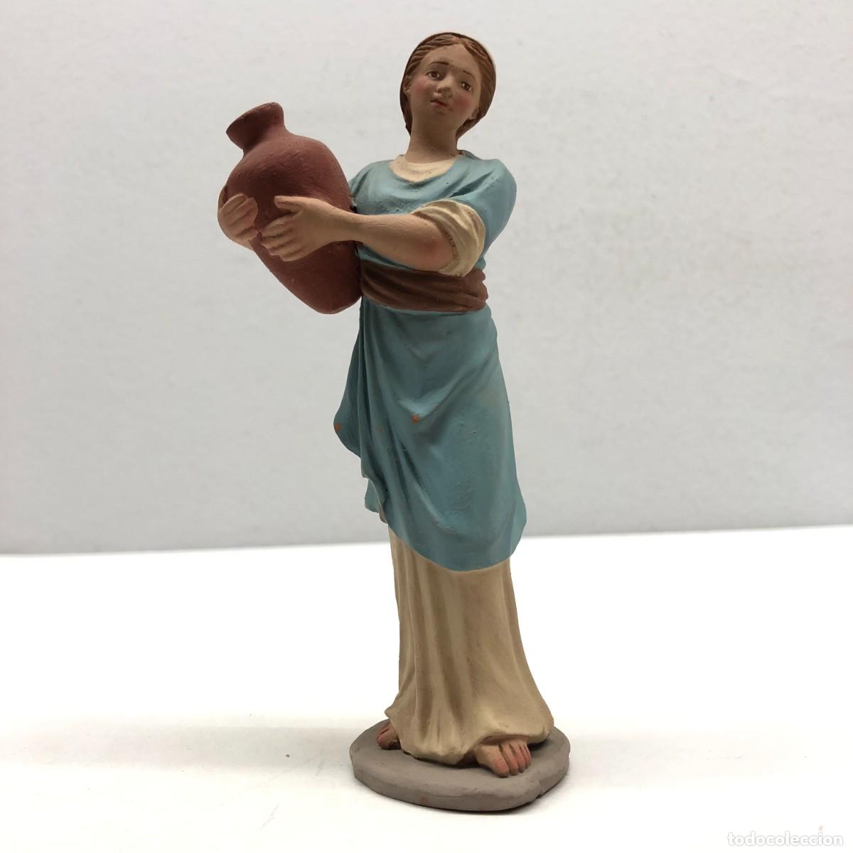 Figuras de Bel&eacute;n: FIGURA DE BEL&Eacute;N - PESSEBRE - HERMANOS CASTELLS BARCELONA - TERRACOTA - PASTORA C&Aacute;NTARO - 16 CM / 382
