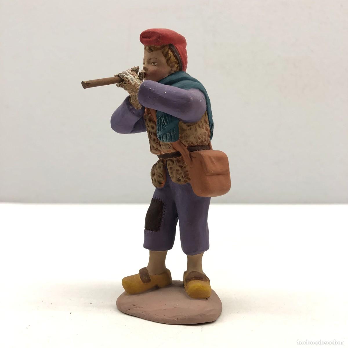 Figuras de Bel&eacute;n: FIGURA DE BEL&Eacute;N - PESSEBRE - HERMANOS CASTELLS BARCELONA - TERRACOTA - PASTOR FLAUTA - 11,5 CM / 383