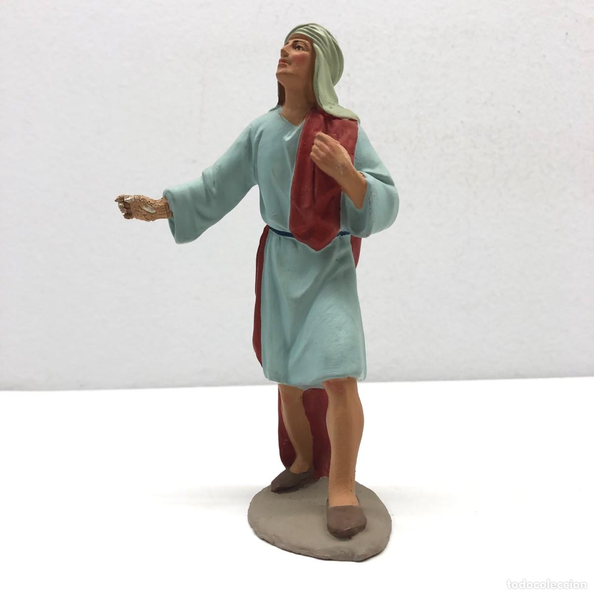 Figuras de Bel&eacute;n: FIGURA DE BEL&Eacute;N - PESSEBRE - HERMANOS CASTELLS BARCELONA - TERRACOTA - PASTOR - 17 CM / 390