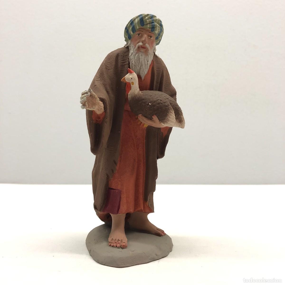 Figuras de Bel&eacute;n: FIGURA DE BEL&Eacute;N - PESSEBRE - HERMANOS CASTELLS BARCELONA - TERRACOTA - PASTOR GALLINA - 16 CM / 392